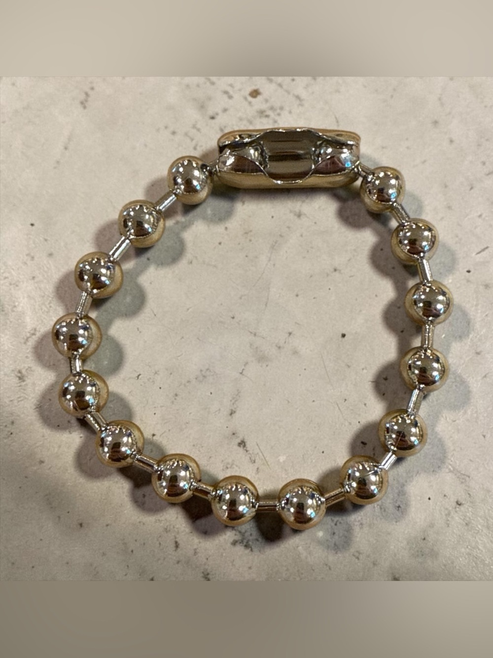 Plunder Silver Beaded Stretch Bracelet
